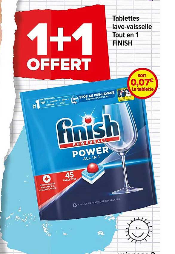 Tablettes Lave-vaisselle Tout En 1 Finish