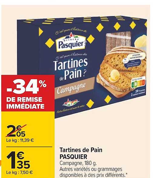 Tartines De Pain Pasquier