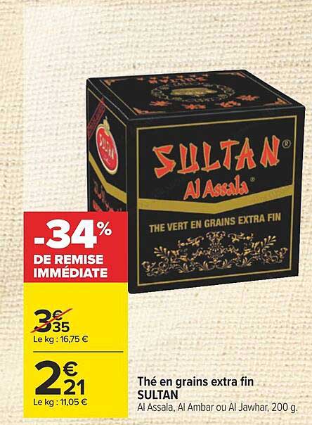 Thé En Grains Extra Fin Sultan