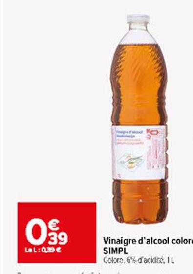 vinaigre d'alcool coloré simpl