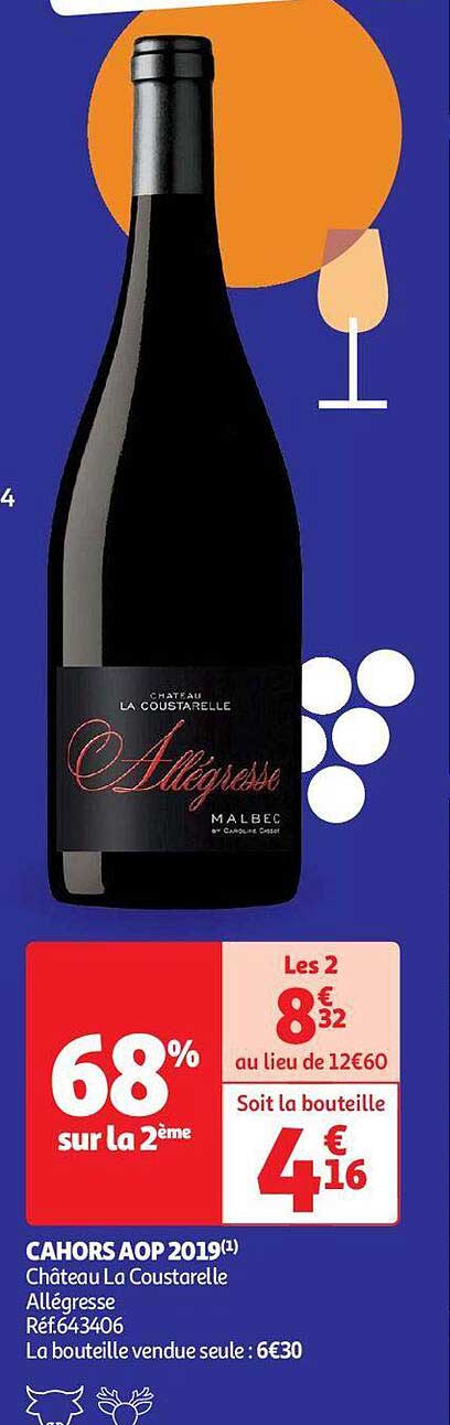 Cahors Aop 2019 Château La Coustarelle Allégresse