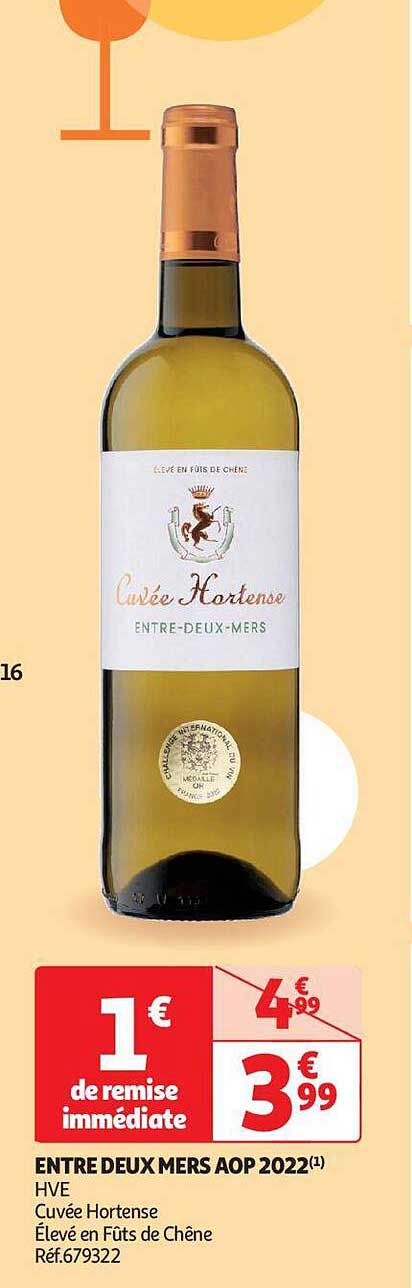 entre deux mers aop 2022 hve cuvée hortense