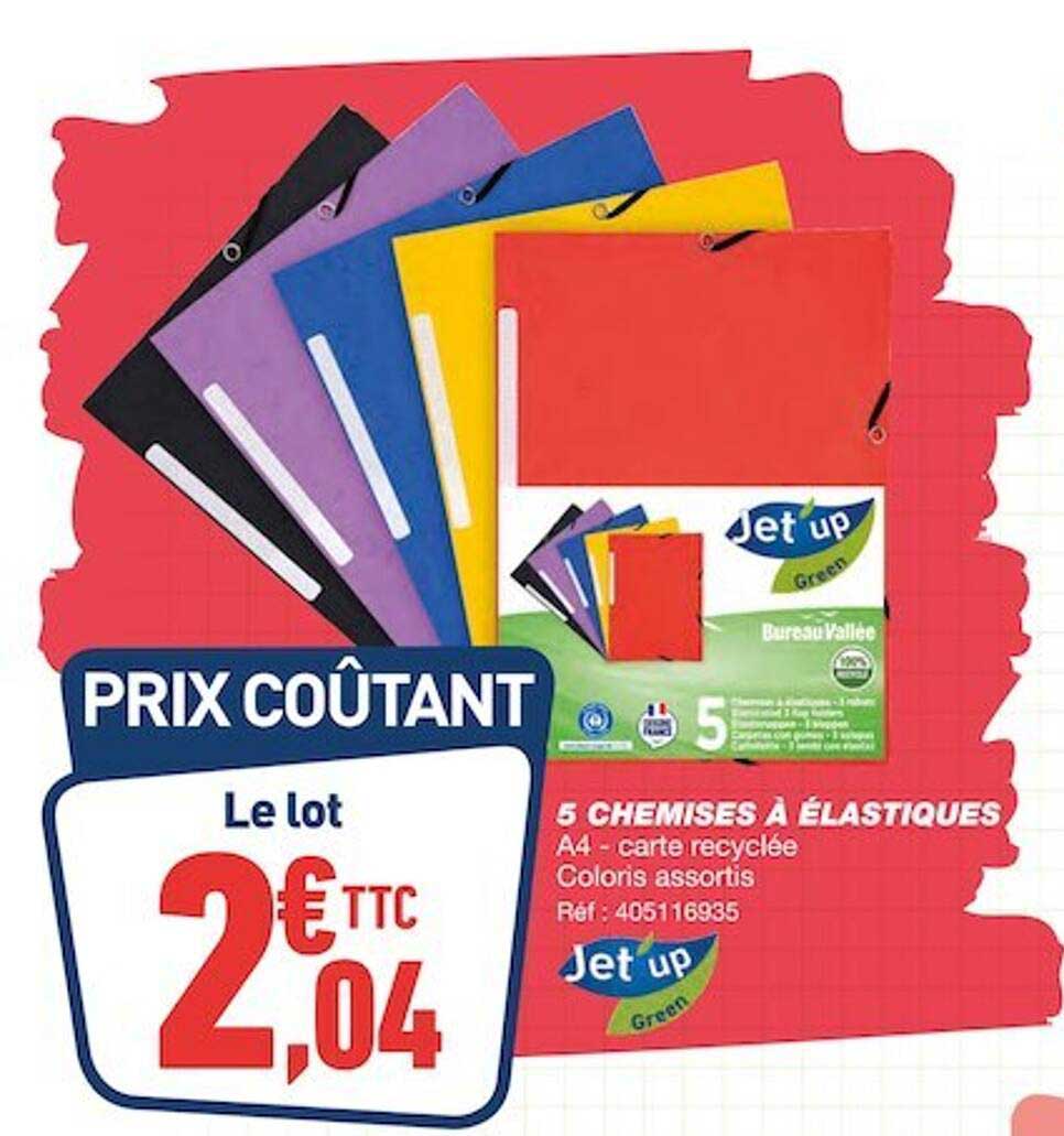 5 Chemises à élastiques Jet'up