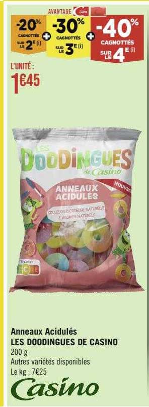 Anneaux Acidulés Les Doodingues De Casino