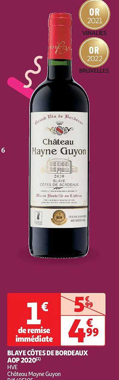 blaye côtes de bordeaux aop 2020 hve château mayne guyon