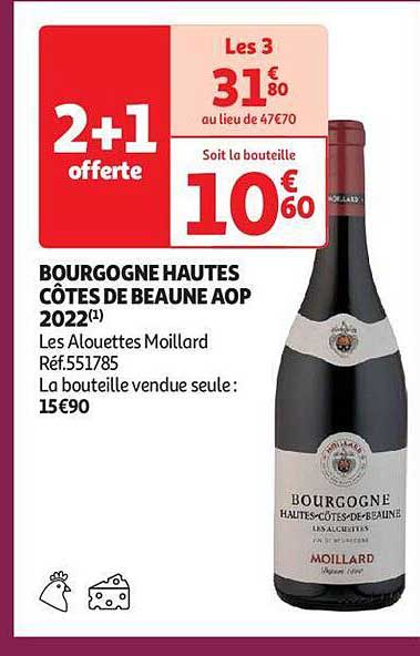 bourgogne hautes côtes de beaune aop 2022 les alouettes moillard