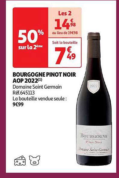 bourgogne pinot noir aop 2022 domaine saint germain
