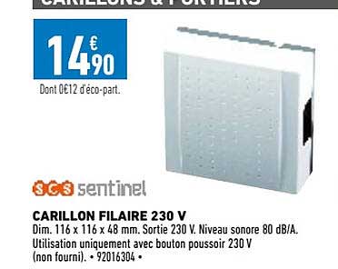 carillon filaire 230v scs sentinel