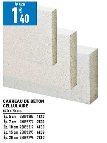 carreau de béton cellulaire