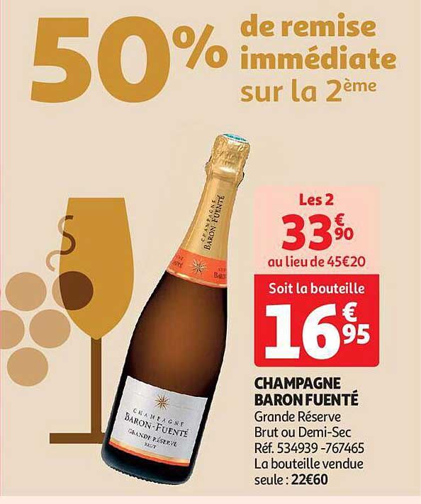 champagne baron fuenté grande réserve brut ou demi-sec