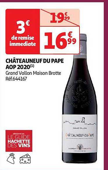 châteauneuf du pape aop 2020 grand vallon maison brotte
