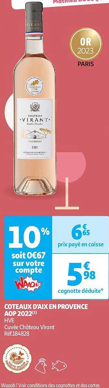 côteaux d'aix en provence aop 2022 hve cuvée château virant