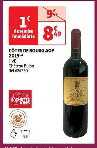 côtes de bourg aop 2019 hve château bujan