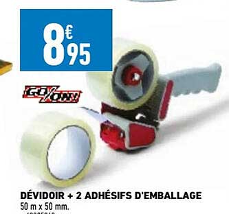 dévidoir + 2 adhésifs d'emballage go/on!