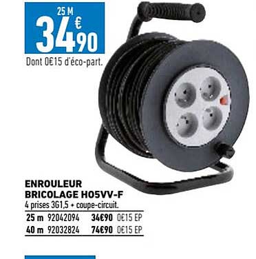 enrouleur bricolage h05vv-f