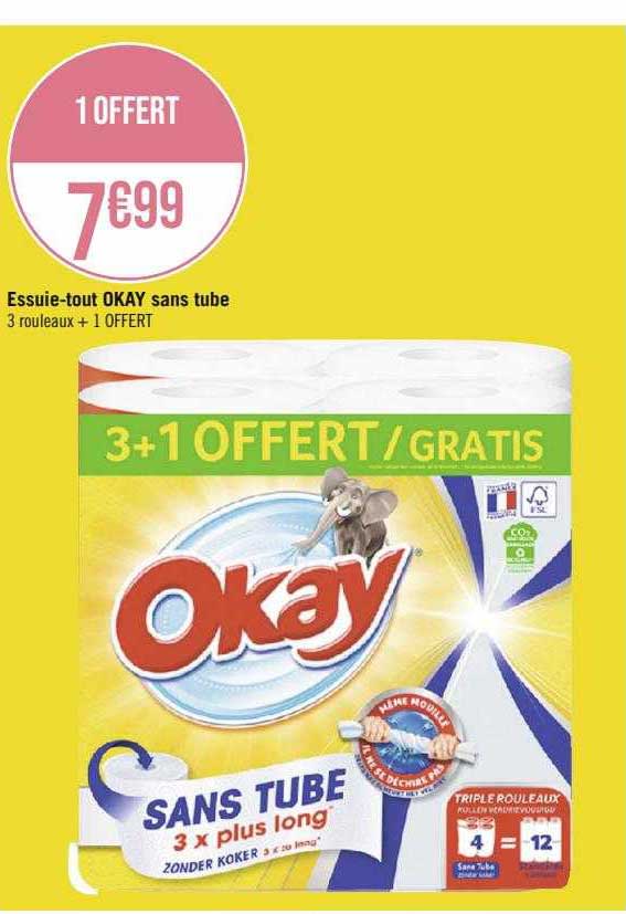 essuie-tout okay sans tube