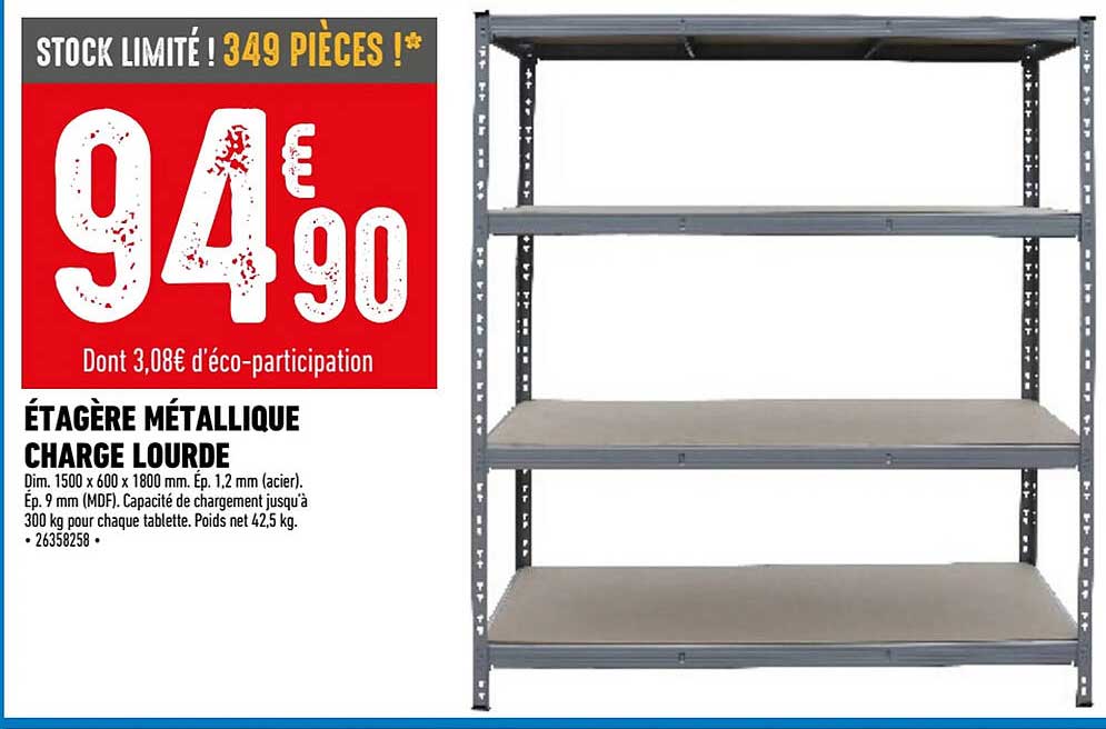 étagère métallique charge lourde
