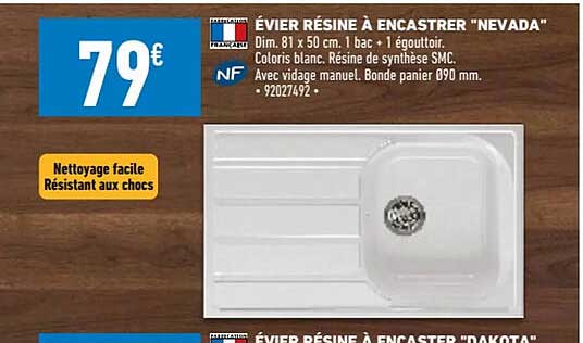évier Résine à Encastrer "nevada"
