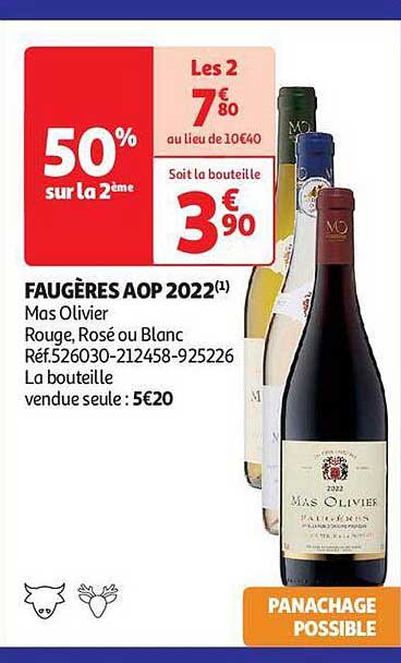 faugères aop 2022 mas olivier