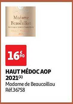 haut médoc aop 2021 madame de beaucaillou