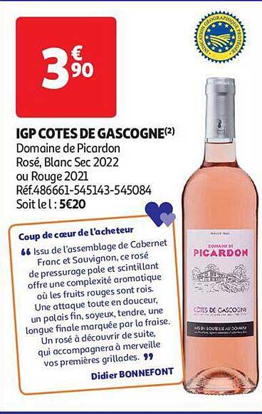 igp côtes de gascogne domaine de picardon