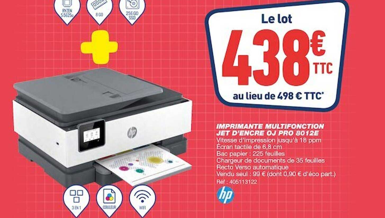 imprimante multifonction jet d'encre oj pro 8012e hp
