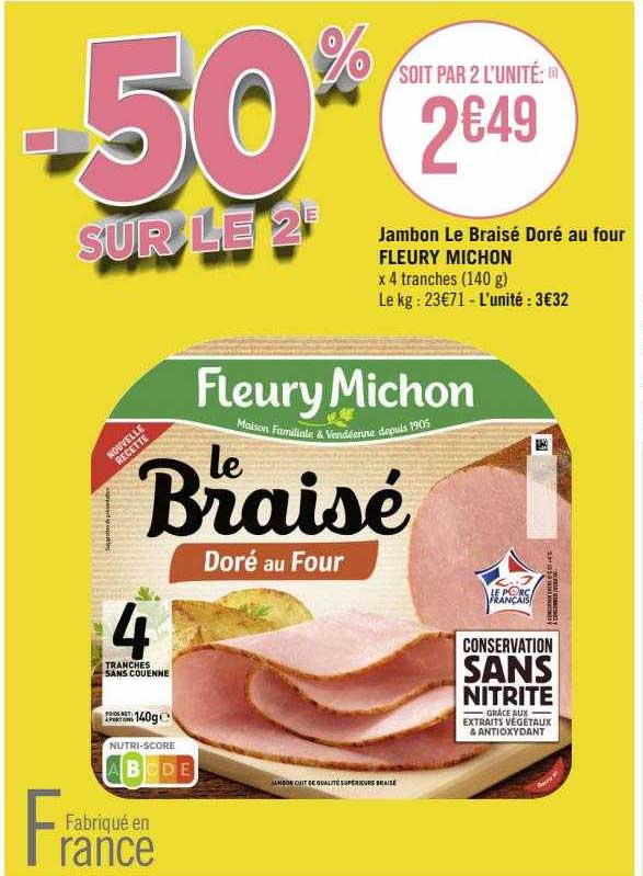 jambon le braisé doré au four fleury michon