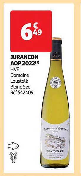 jurancon aop 2022 hve domaine loustalé blanc sec