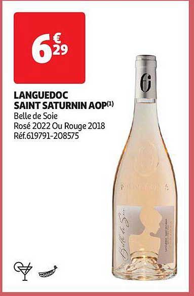 languedoc saint saturnin aop belle de soie rosé 2022 ou rouge 2018