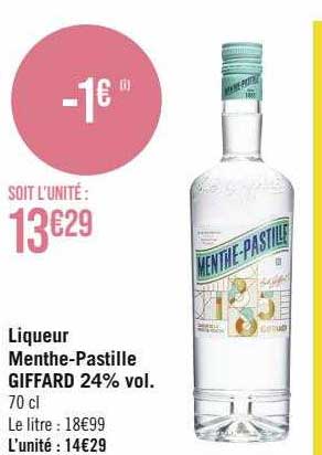 liqueur menthe-pastille giffard 24% vol.