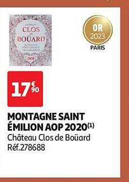 montagne saint émilion aop 2020 château clos de boüard
