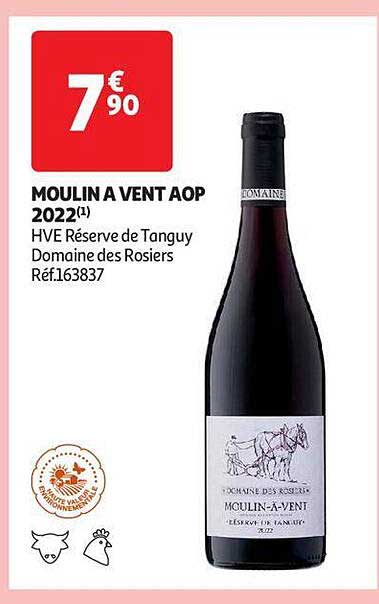 moulin à vent aop 2022 hve réserve de tanguy domaine des rosiers