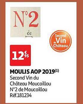moulis aop 2019 second vin du château maucaillou n°2 de maucaillou
