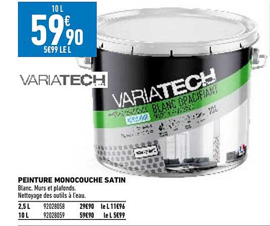 Peinture Monocouche Satin Variatech