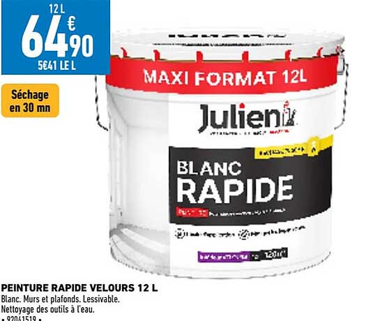 peinture rapide velours 12l julien