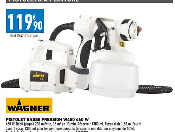 pistolet basse pression w450 460w wagner