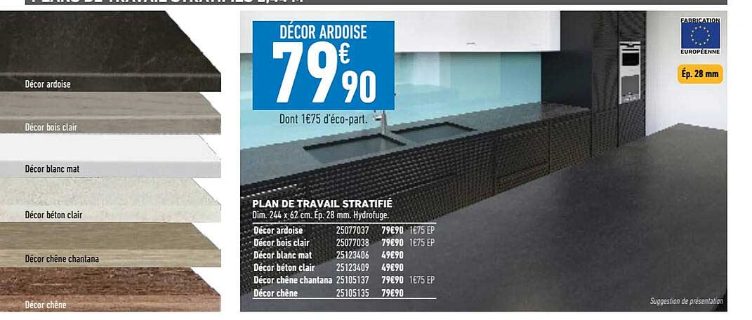 Plan De Travail Startifié