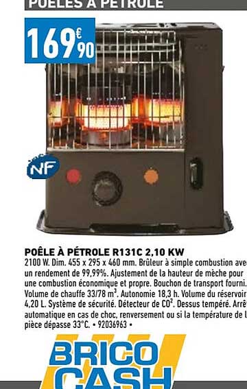 Poêle à Pétrole R131c 2,10 Kw