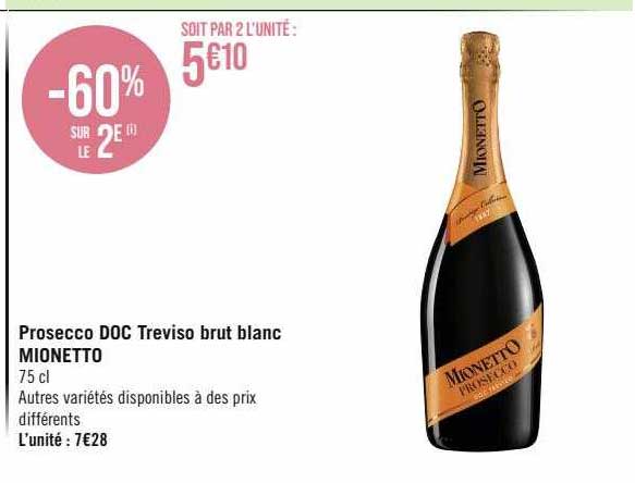 Prosecco Doc Treviso Brut Blanc Mionetto