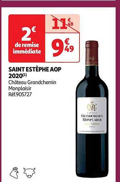 saint estèphe aop 2020 château grandchemin monplaisir