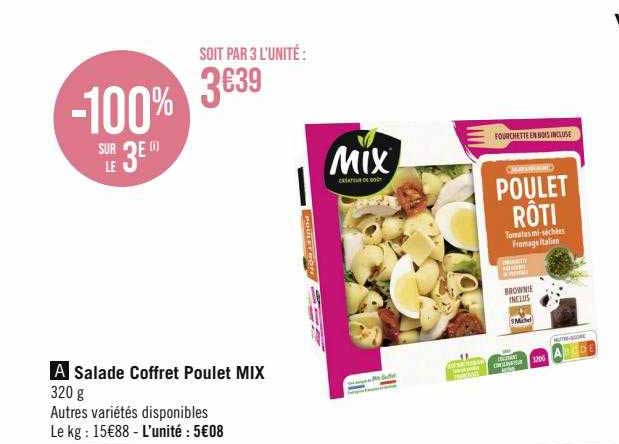 Salade Coffret Poulet Mix