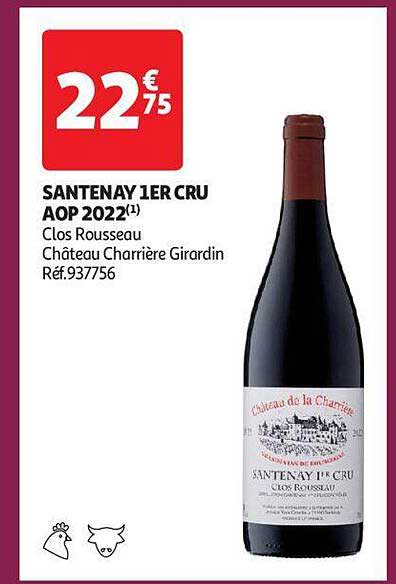 santenay 1er cru aop 2022 clos rousseau château charrière girardin