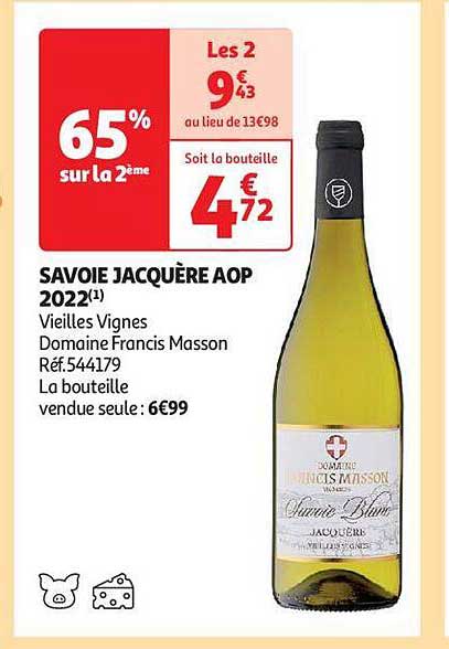 savoie jacquère aop 2022 vieilles vignes domaine francis masson