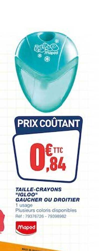 taille-crayons "igloo" gaucher ou droitier maped