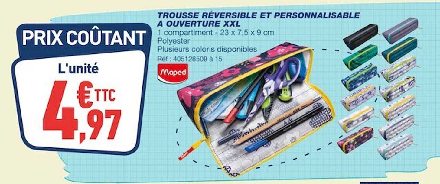 trousse réversible et personnalisable à ouverture xxl maped