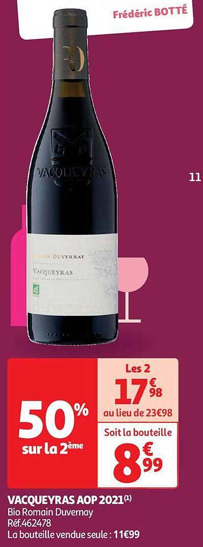 vacqueyras aop 2021 bio romain duvernay