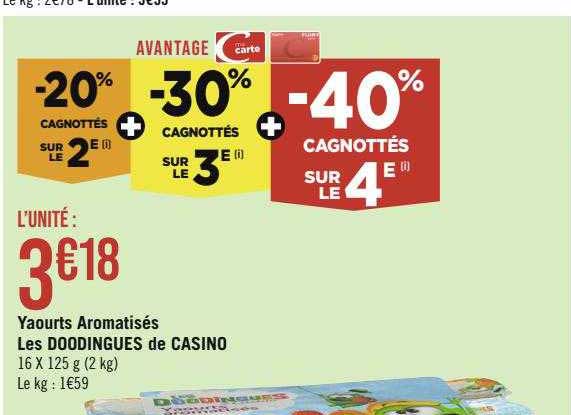 Yaourts Aromatisés Les Doodingues De Casino