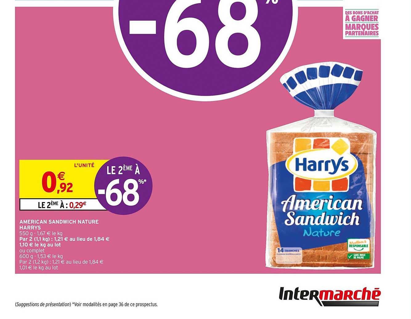 american sandwich nature harrys le 2ème à -68%