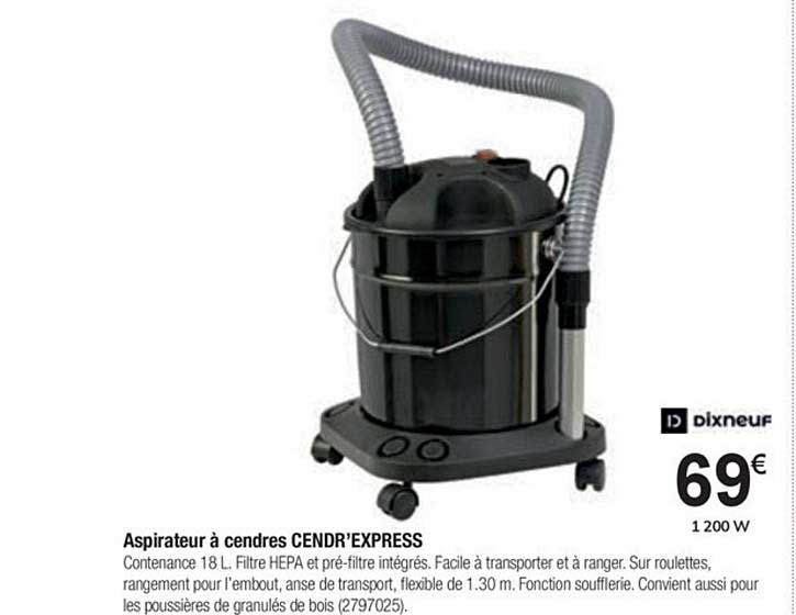 aspirateur à cendres cendr'express