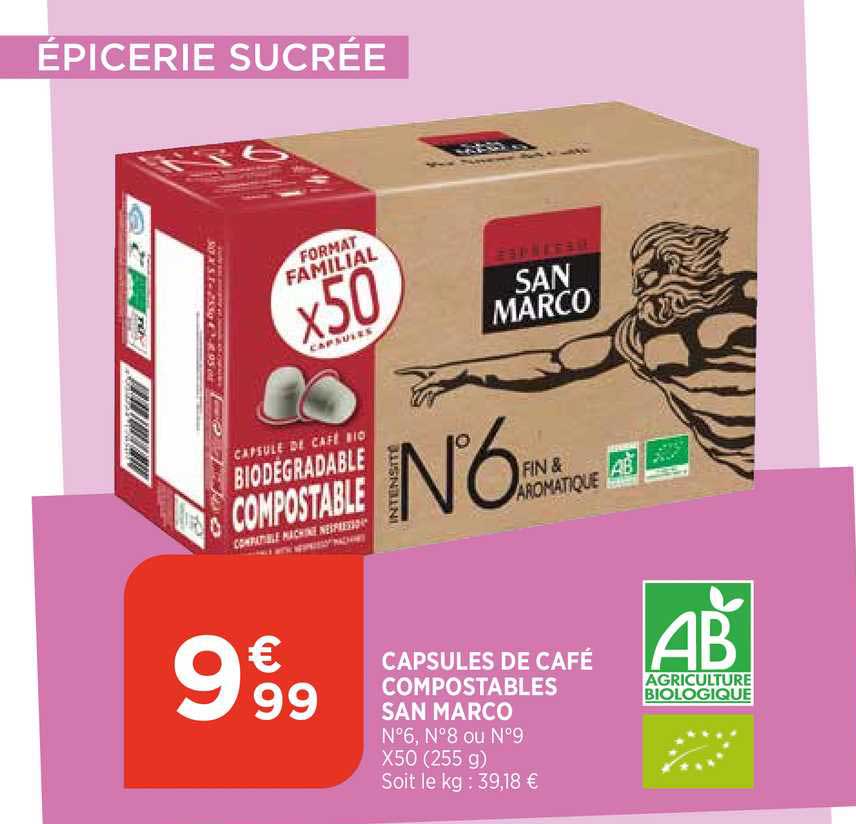 capsules de café compostables san marco